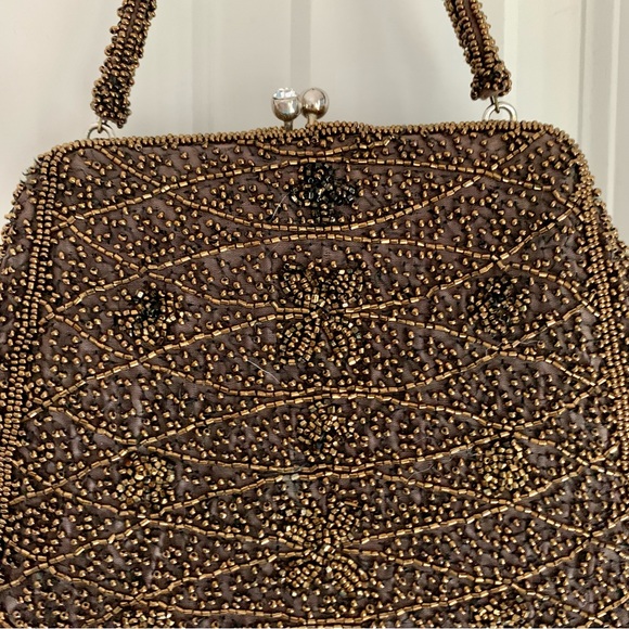 Bronze Beaded Vintage Purse - Picture 3 of 3